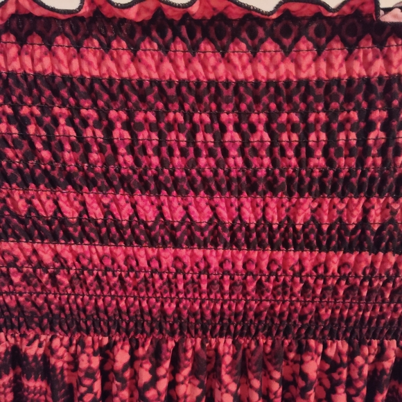 Black and red strapless sundress - Picture 3 of 6